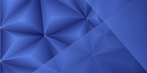 Fototapeta premium Modern blue triangle background