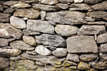 Natural stone wall in the countryside