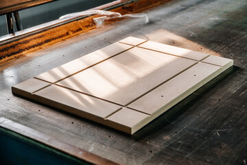 Obraz premium Production of furniture products at a furniture factory