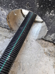 Tubazione degli impianti nel cantiere edile