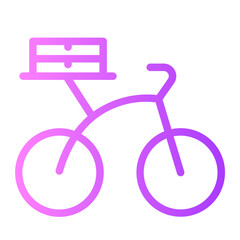 Delivery bike gradient icon
