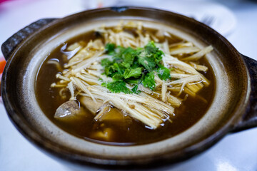 Dim sum in bamboo steamer, chinese food.
