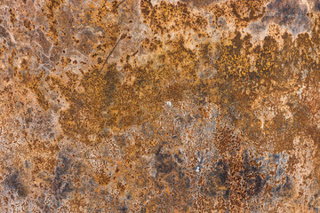 Grunge rusted metal texture, rust, and oxidized metal background. Old metal iron panel