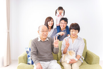 Fototapeta premium 家族集合写真