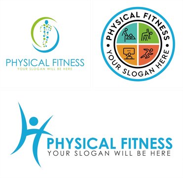 Physical Fitness Physiotherapist People Logo Design
