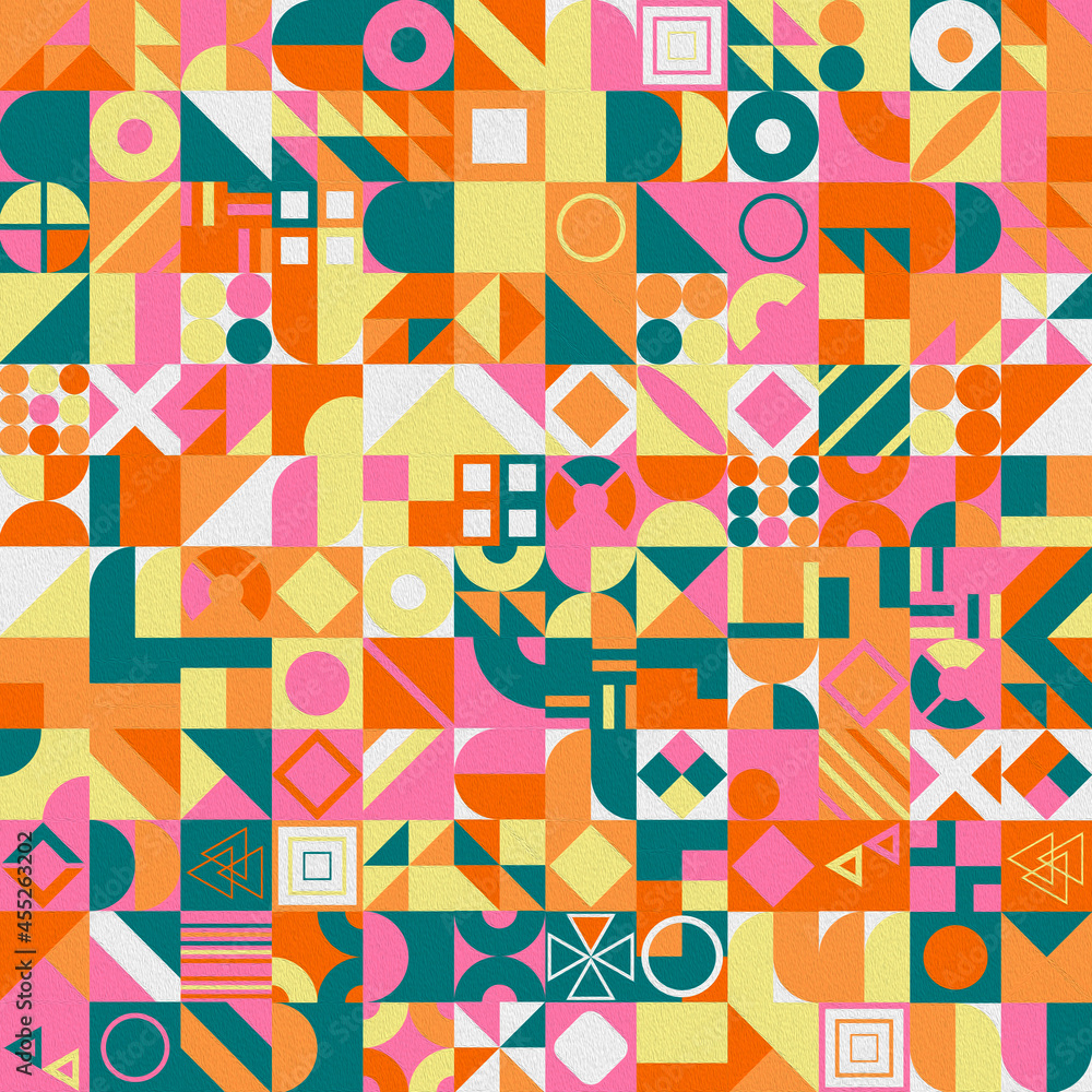 Poster modern abstract geometric pattern with different shapes. abstract texture background for cover poste