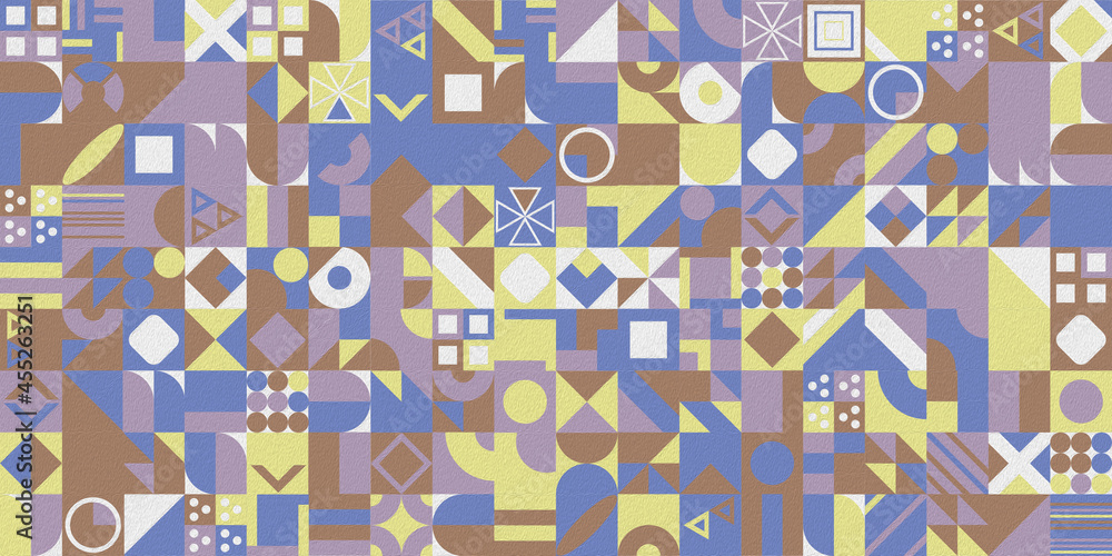 Poster modern abstract geometric pattern with different shapes. abstract texture background for cover poste