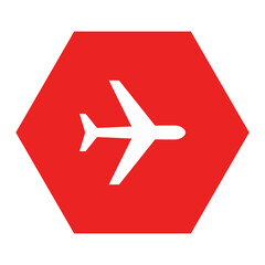 Flugzeug und Sechseck