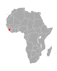 Karte von Sierra Leone in Afrika