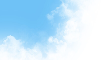 Sky with beautiful clouds. Cloud background. Blue cloud texture background. White Clouds on blue background