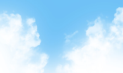 Sky with beautiful clouds. Cloud background. Blue cloud texture background. White Clouds on blue background