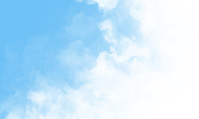 Sky with beautiful clouds. Cloud background. Blue cloud texture background. White Clouds on blue background