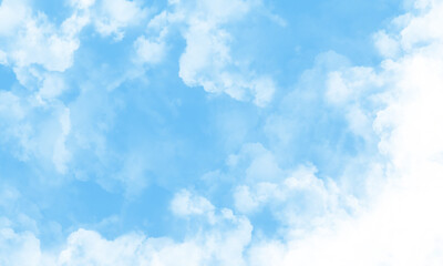 Sky with beautiful clouds. Cloud background. Blue cloud texture background. White Clouds on blue background