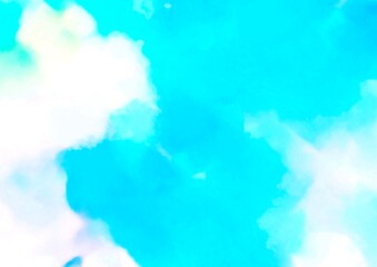 Obraz premium 水彩の水色テクスチャ背景 