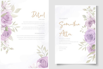 Beautiful roses invitation card template