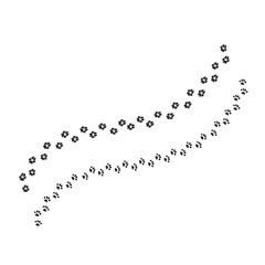 Animal track shapes. Dog and cat paw print. Cute design element. Vector