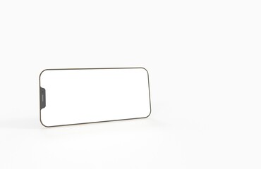 smartphone  With Blank Screen in 3d