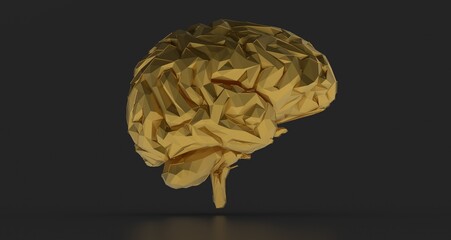 Artificial intelligence. Technology web background. Virtual concept brain 3d