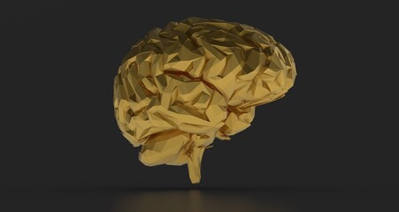 Artificial intelligence. Technology web background. Virtual concept brain 3d