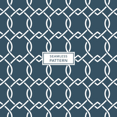 Cover template design with blue and white seamless background