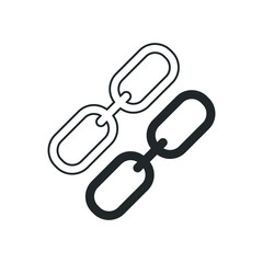  chain Link vector icon illustration sign 