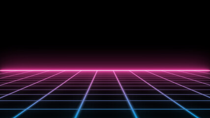 Abstract sci-fi grid or wireframe net footage. Hight technology.  Space. Retro 4K animation