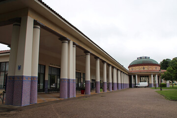 gallery and pavilion at the thermal baths of contrexéville in lorraine (france)