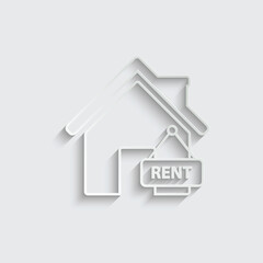 Fototapeta premium rent a house icon - vector