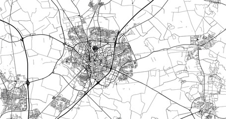 Obraz premium Urban vector city map of Lund, Sweden, Europe