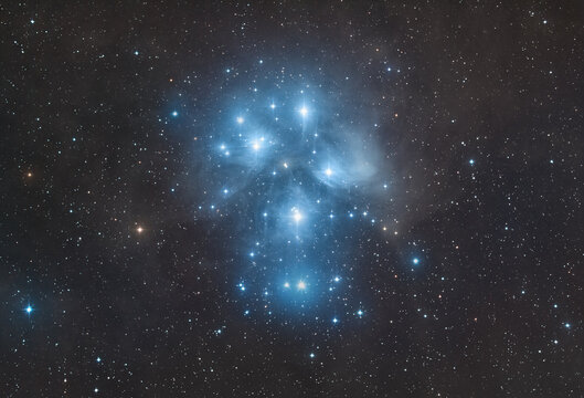 The Pleiades star cluster in the constellation Taurus