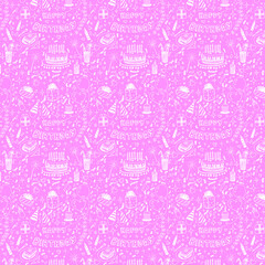 happy birthday pink pattern