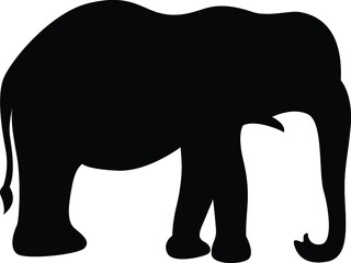 elephant icon. African Huge Mammals. Elephant Flat logo. Elephant symbol isolated. Elephant vector icon