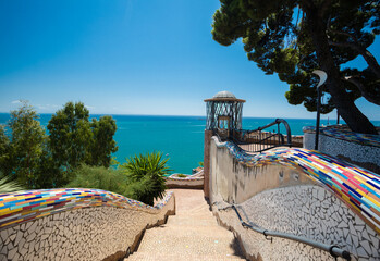 Panorama della citt&agrave; di vietri sul mare, costiera amalfitana	
