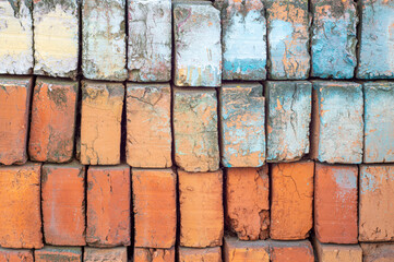 Used red brick as background.
