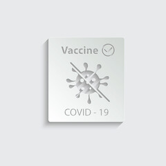 vaccine passport covid 19 icon vector. vaccination passport against corona virus sign	
