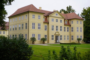 Fototapeta na wymiar Classicist Mirow Castle, Mirow is a city in the district of Mecklenburgische Seenplatte in southern Mecklenburg-Western Pomerania, Germany. 