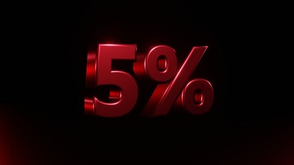 3D Render Promotional Sale Banner on black background