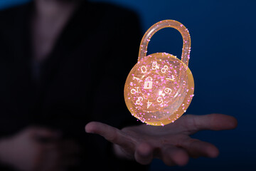 Information technology protected with firewall, secure access and encryption against cyber