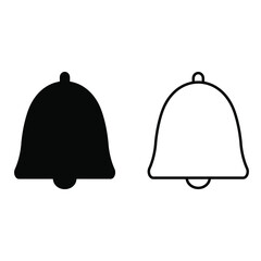 Bell vector icon. Notification. alarm illustration sign. alarm symbol. reminder logo.

