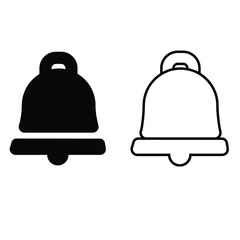 Bell vector icon. Notification. alarm illustration sign. alarm symbol. reminder logo.
