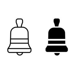 Bell vector icon. Notification. alarm illustration sign. alarm symbol. reminder logo.
