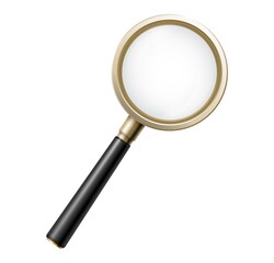 Magnifying glass. 3d magnifier isolated, business detective looking element. focus zoomed lens, medicine research or lab realistic tool vector illustration
