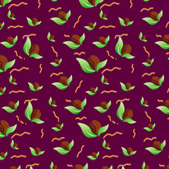 Coffee fabric pattern