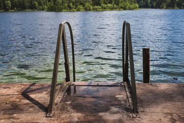 Peace and relaxation by the water in summer - vacation time to relax and reboot
