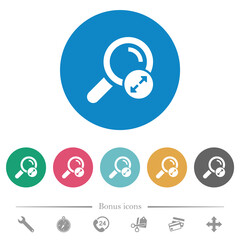 Extending search results flat round icons
