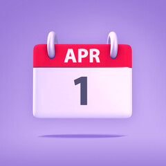 3D Calendar - April 1st