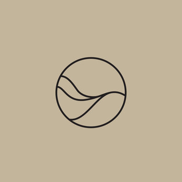 DESERT SAND LINE LOGO DESIGN ILLUSTRATION