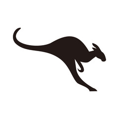 Kangaroo in jump icon vector illustration 