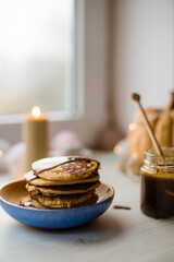 Vegan pumpkin pancakes