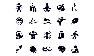 Alternative  simple Medicine Icons web vector design